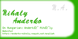 mihaly anderko business card